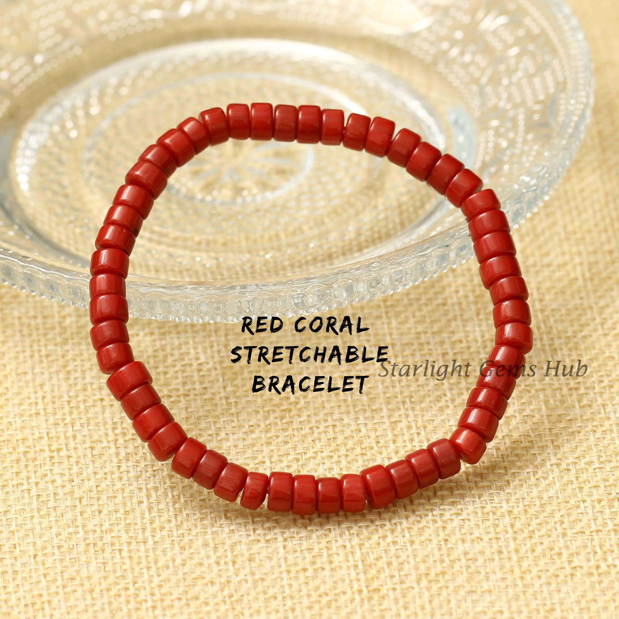 Red Coral Bracelet - Etsy