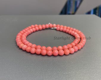 【D694①-50-10】本珊瑚 ネックレス チョーカー コーラルピンク sn025-a.jpg