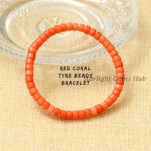 Ahornblatt AAA rote Koralle Perlen Armband-6 MM glatt Reifen roten Edelstein Schmuck-Dehnbare Armband-Verstellbare Armband-Armband für Männer-Frauen