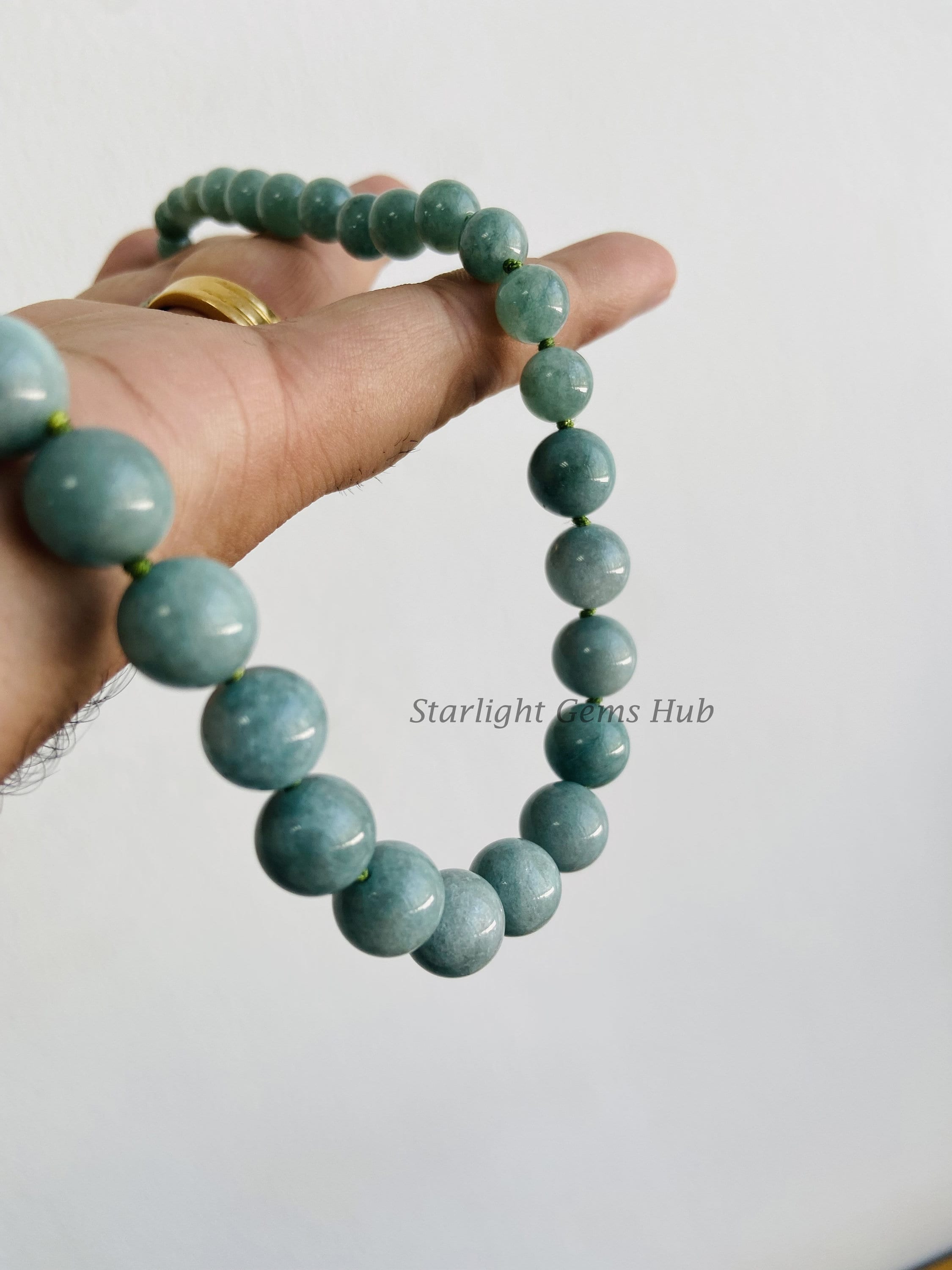 Collier De Perles En Jade Naturel Vert émeraude 4-6 Mm - Fait Main En Inde, Longueur 18 Pouces