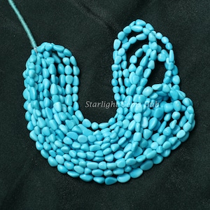 Exclusive AAA++ sleeping beauty turquoise jewelry-Smooth tumble turquoise beads-turquoise beads without spots-Fancy Jewelry beads strand
