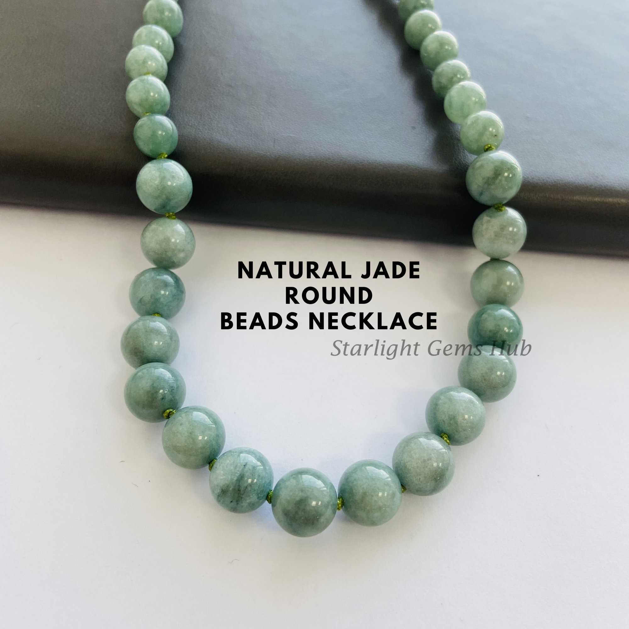 Collier De Perles En Pierre Dure Type Jade - Modèle J31, Occasion En Parfait état