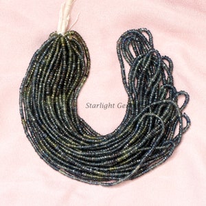 AAA++ Australian Sapphire beads strand-3MM Faceted Rondelle sapphire jewelry-precious stone jewelry Natural Sapphire Gemstone-16 Inch strand