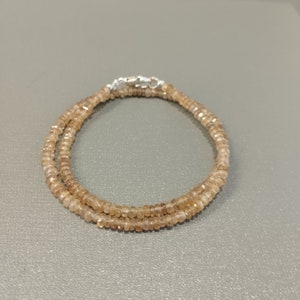 AAA++ natural imperial topaz beaded necklace-4mm faceted rondelle imperial topaz gemstone jewelry-crystal necklace-anniversary gifts ideas