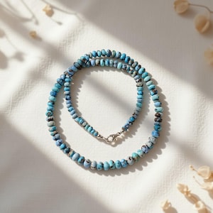 Collar de turquesa Golden Hill de 4-7 mm con cuentas redondas de 45 cm (18 pulgadas)