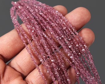 Rare Red Herkimer Diamond Quartz Beads, 3-4 mm Uncut Beads Strand, 16 Inch Long Strand
