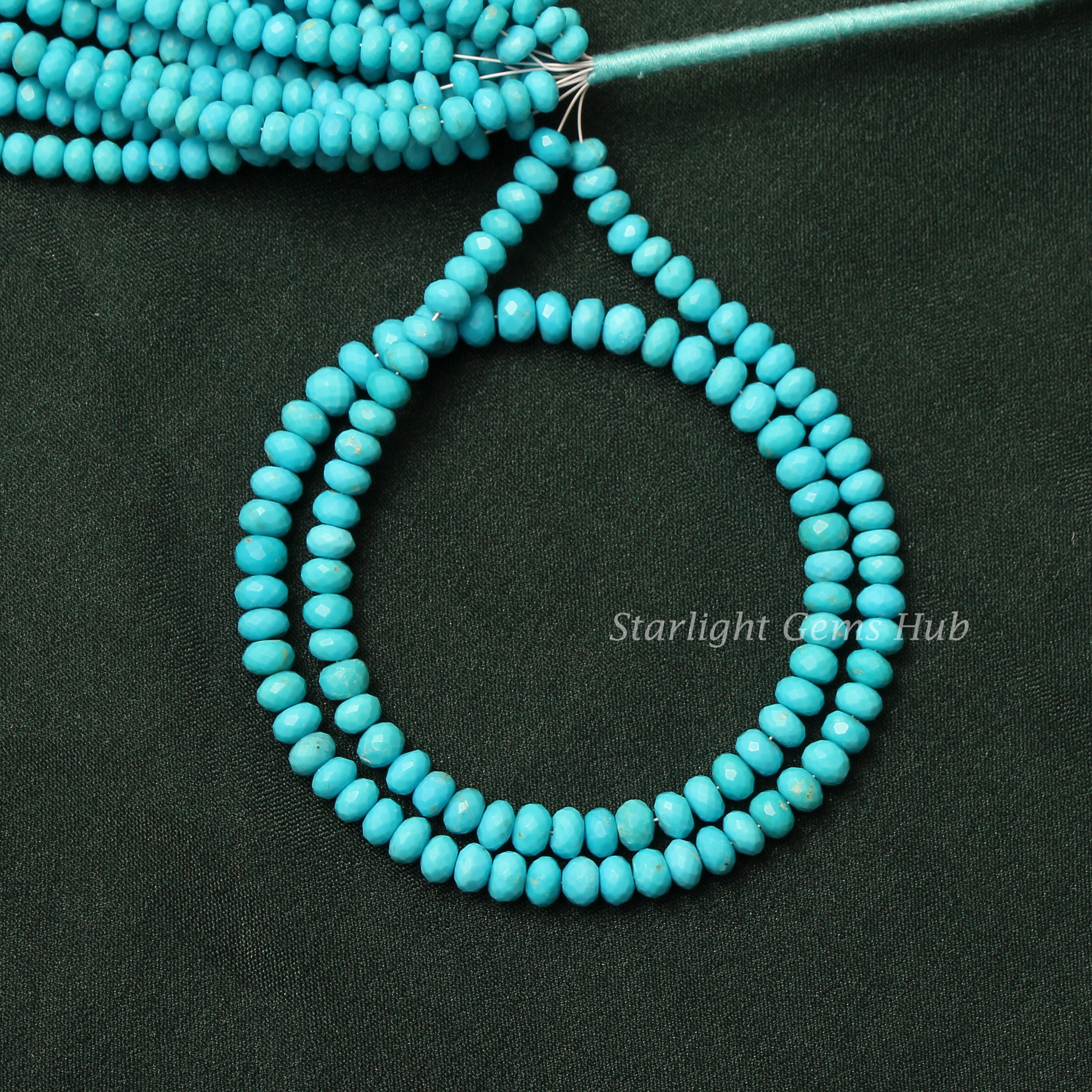 5mm Turquoise Beads Sleeping Beauty Blue Round Loose 25g Package 37640