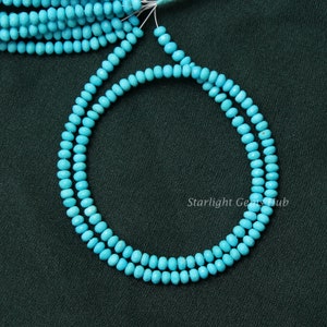 AAA++ sleeping beauty turquoise loose beads strand 4MM Faceted Rondelle gemstone beads Arizona turquoise-beads jewelry making beads