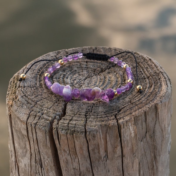 Amethyst Energie Armband*Besonderes Freundschaftsarmband* Yoga Armband* Spiritueller Schmuck