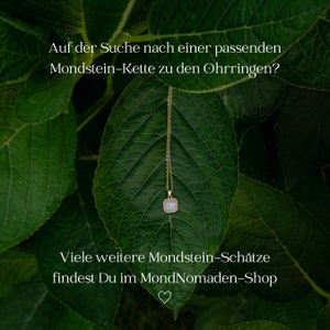 Halbmond Ohrringe mit Mondstein Edelsteinen Spiritueller SchmuckHippie Ohrringe Bild 9