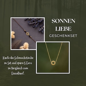 Sonnenliebe GeschenksetSonne Schmucksetspirituelles GeschenkSonenschmuckSonne KetteSonne Armband Bild 1