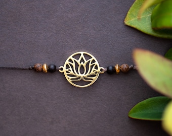 Lotus Armband*Yoga Armband*Besonderes Freundschaftsarmband*Buddhismus Armband*Boho Schmuck*spiritueller Schmuck