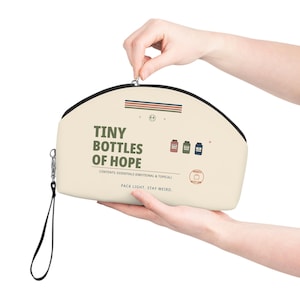 Tiny Bottles of Hope Makeup Bag | travel toiletry pouch