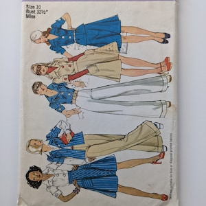 Vintage Simplicity Pattern #6110 Size 10 Women&#39;s Sportswear
