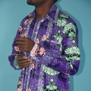 Handmade Men&#39;s African Print Shirt