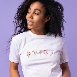 wildflowers lesbian unisex t-shirt pride rainbow watercolour art lgbtq gay queer bi ace trans intersex equality love is love image 1