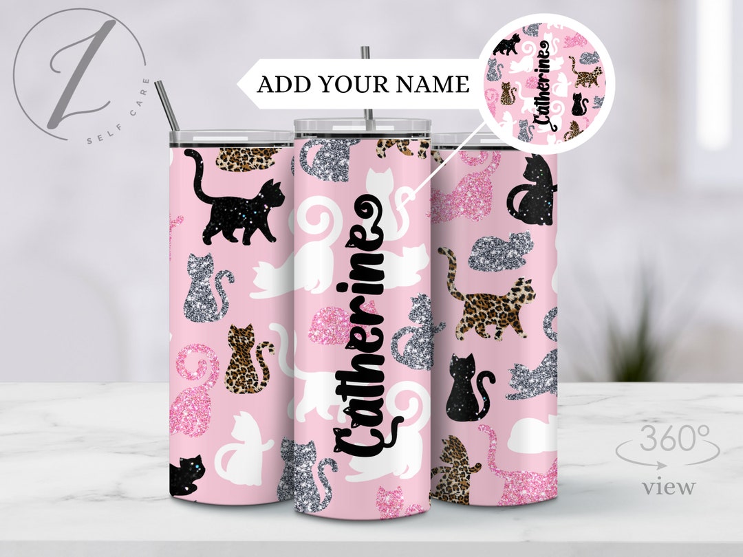 Personalized Tumbler With Cats, Cat Tumbler for Cat Owner, Gift for Cat Owner, Cat Mama Tumbler ...
