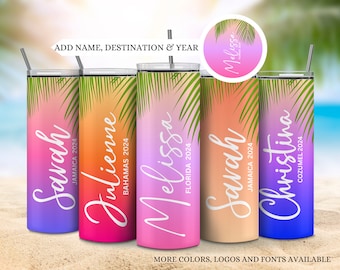 Girls group trip tumblers, Matching tumblers for birthday vacation, Custom girls trip cups, Family vacation tumblers, Sister trip tumblers