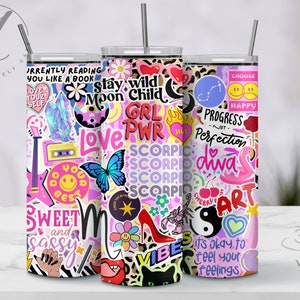 Personalized Scorpio Tumbler, zodiac sticker tumbler, Birthday cup for Scorpio astrology sign, Personalized mug for Scorpio zodiac sign