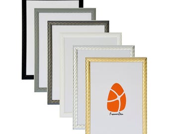 Modern DIAMOND Range Black White Grey Photo Picture Poster Frames Wall Art Hanging Home Decor Gift A2 A3 A4 A5
