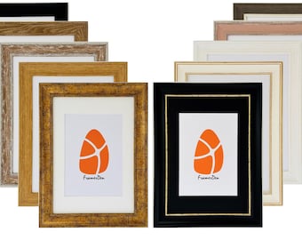 CORNWALL Spoon Range Photo Frame Picture Poster Frames Wall Art Hanging Home Decor Gift A2 A3 A4 A5 With White/Black  Mount