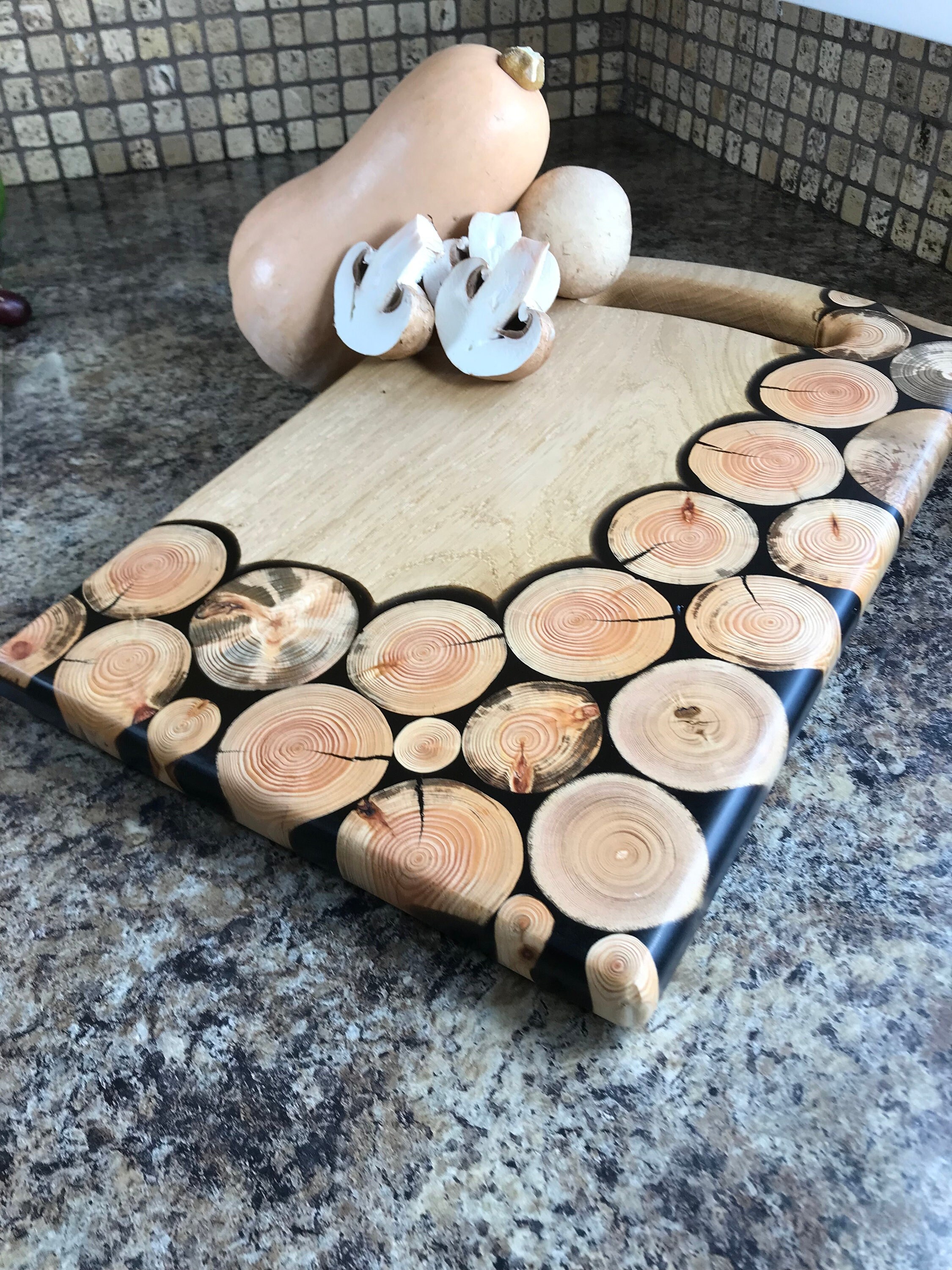 Bespoke Handcrafted Resin Oak Cutting or Serving Board With Etsy UK