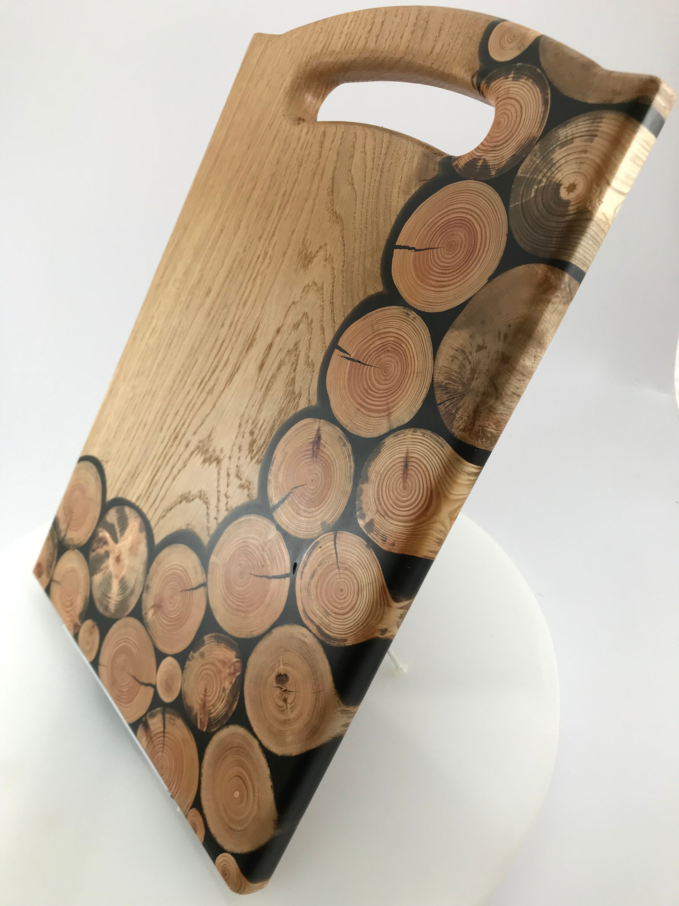 Bespoke Handcrafted Resin Oak Cutting or Serving Board With Etsy UK