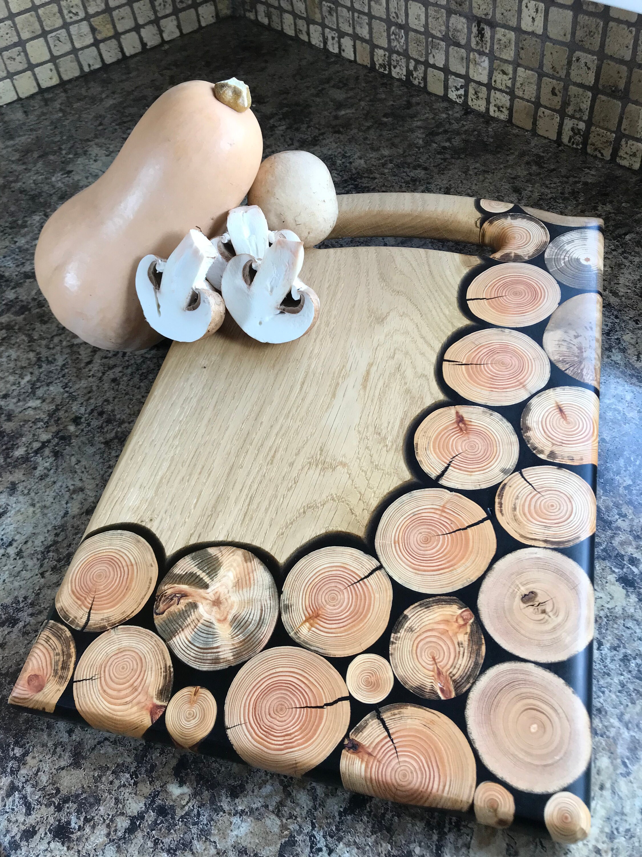 Bespoke Handcrafted Resin Oak Cutting or Serving Board With Etsy UK