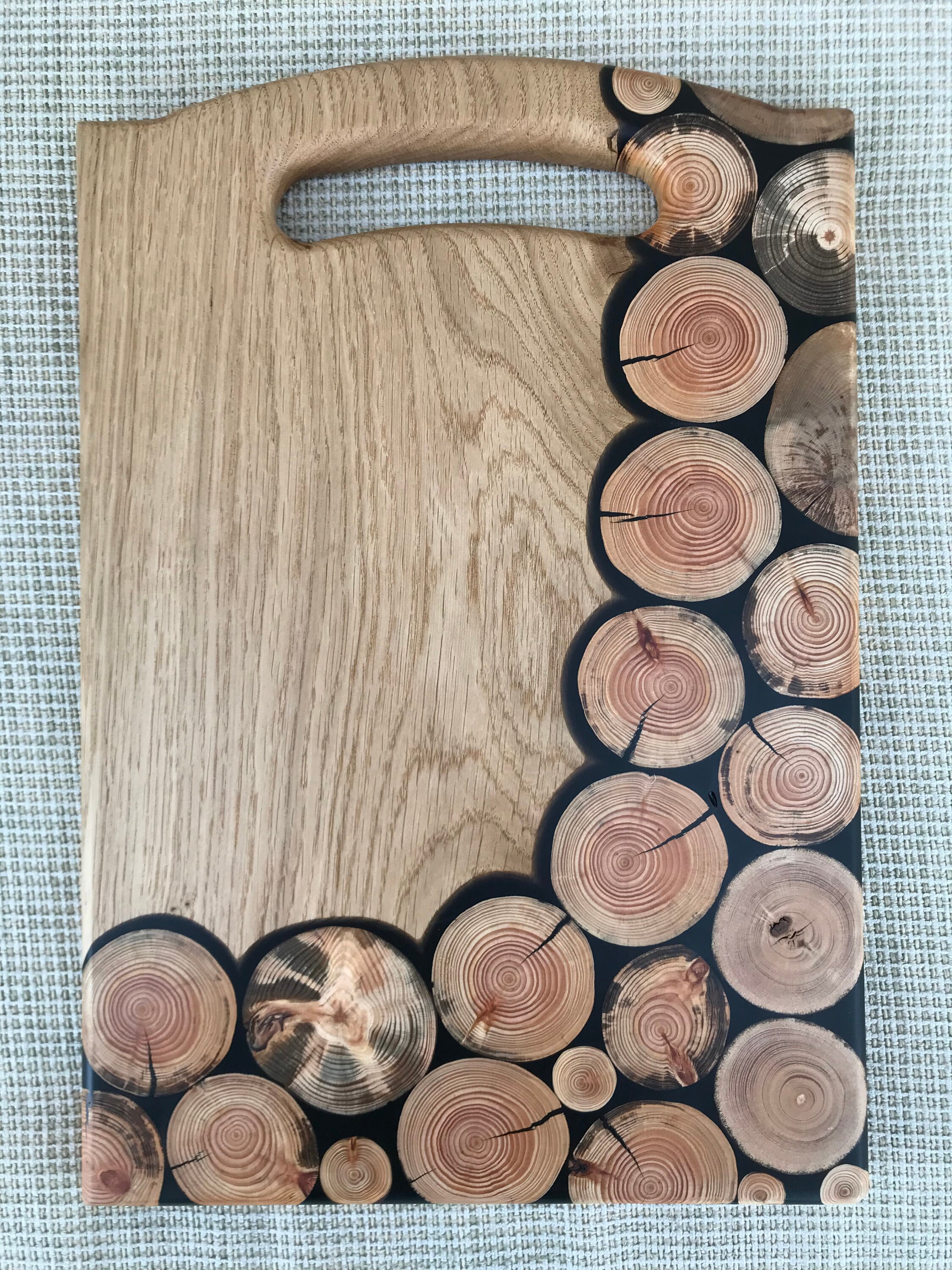 Bespoke Handcrafted Resin Oak Cutting or Serving Board With Etsy UK