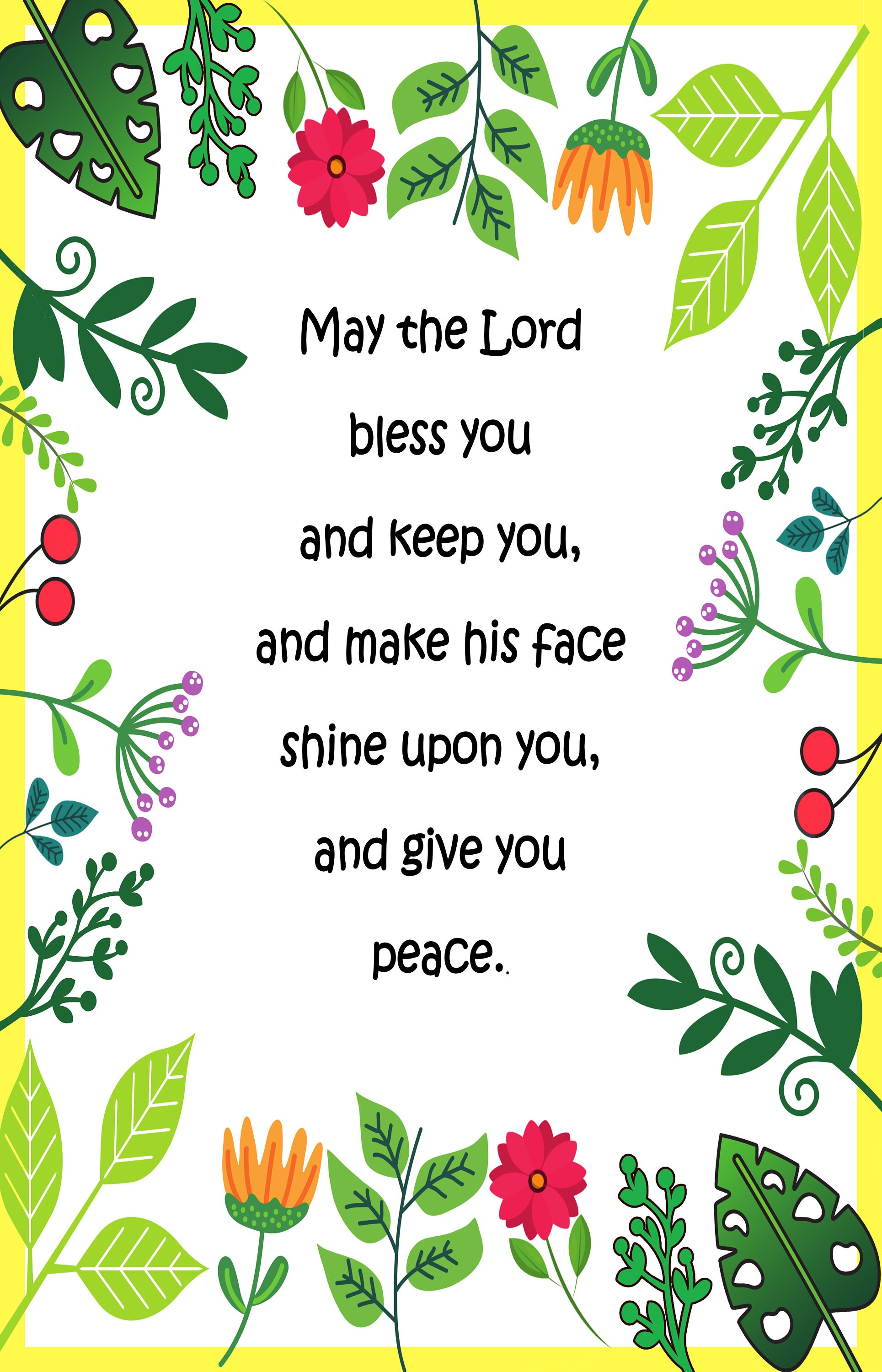 May the Lord Bless You Wall Art Bible Verse. Uplifting and Joyful ...