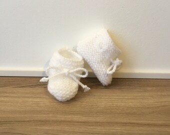 Chausson Bebe Tricote Main Etsy France