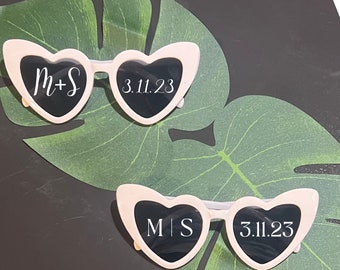 Custom Wedding Sunglasses | Reception Sunglasses | Wedding party shades | Bridal Party glasses  | Wedding sunglass tiktok trend