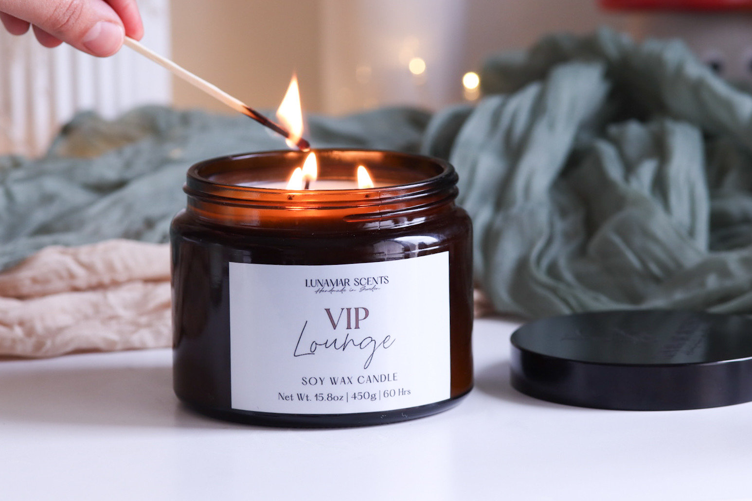 velvet tobacco candle Woods 11 oz Wax and Wool Pure Soy