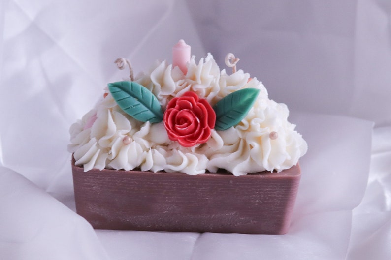 Bougie de gâteau danniversaire, Cadeau danniversaire mignon, Bougie de gâteau avec 2 mèches, Bougie végétalienne, Cadeau danniversaire, cadeau pour elle, cadeau pour lui, fausse bougie alimentaire image 1