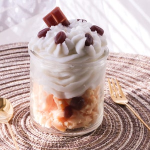 Caramel Ice Coffee Candle: Vegan Soy Wax, Fake Food Dessert Candle