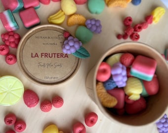 La Frutera wax melts box. Mixed fruits  scents box of long lasting melts. Cute yummy wax melts, gift for her, for him.