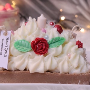 Bougie de gâteau danniversaire, Cadeau danniversaire mignon, Bougie de gâteau avec 2 mèches, Bougie végétalienne, Cadeau danniversaire, cadeau pour elle, cadeau pour lui, fausse bougie alimentaire image 4