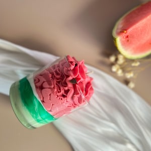 Watermelon Lemonade Candle | Whipped Soy Wax Dessert Candle | Summer Fruit Candle | 8 oz Handmade Gift for Teens | Birthday Gift for Women
