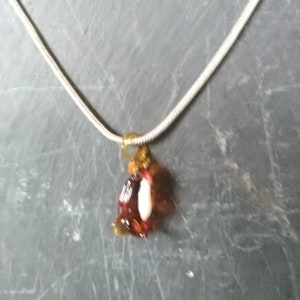 Silver chain ; glass pendant handmade; Owl ; Swan; cat; rabbit; Duck