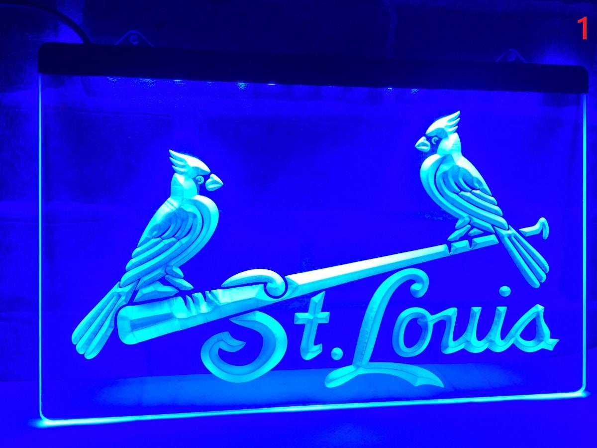 St Louis Cardinals LED Sign Light Game Neon acrylic carved hanging wall mancave