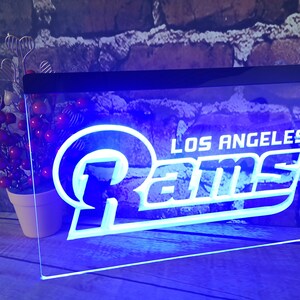 Los Angeles Rams Sign, LED Neon Light Sign, Football Team Sign, Man ...