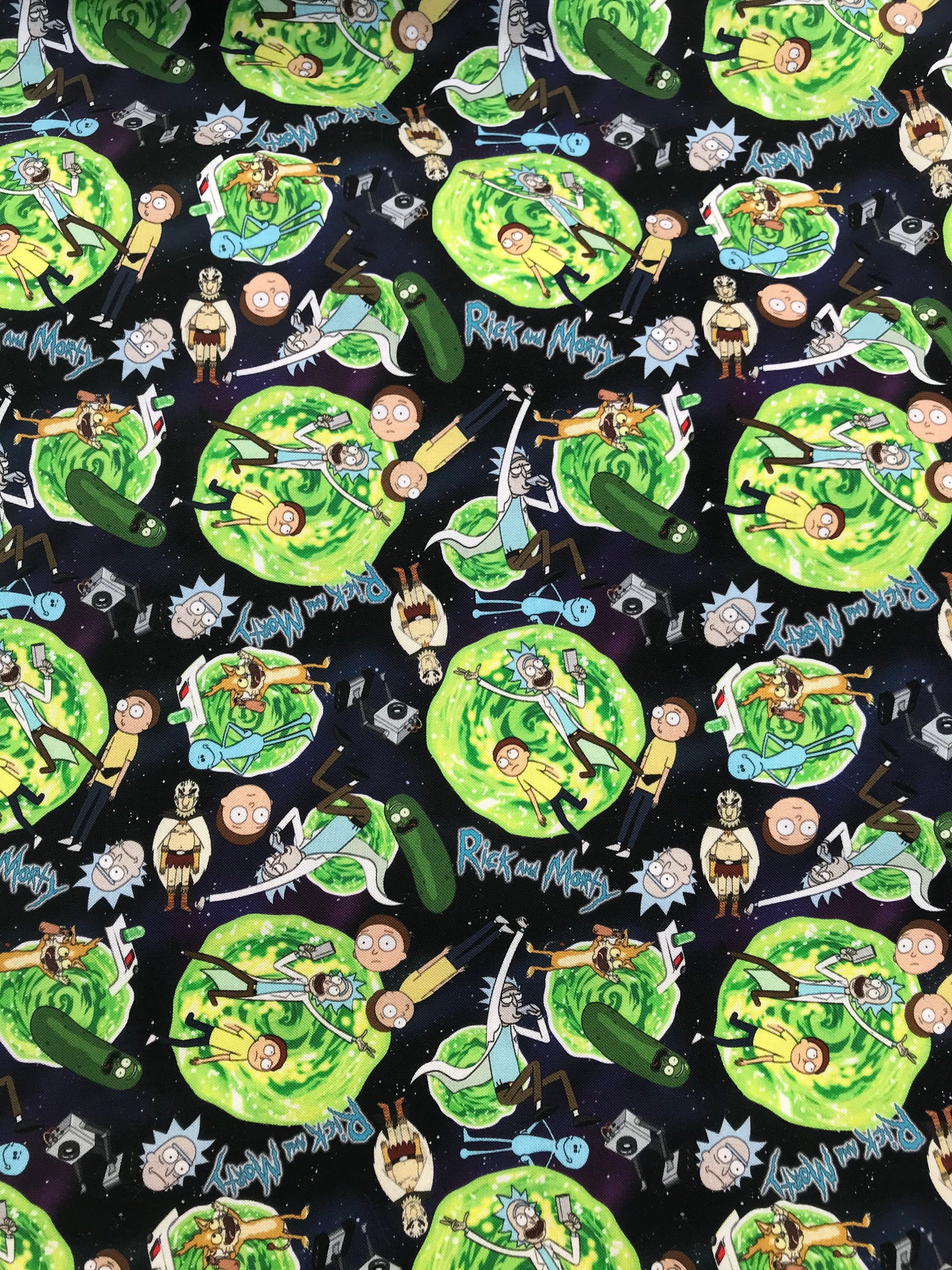 rick and morty fabric 100% Cotton 55 inch width by the half yard