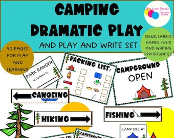 Camping Dramatic Play, Camping Printables, Camping Preschool Theme, Camping Activities Printables, Camping Activities