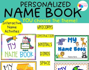 Namensaktivitäten, Vorschularbeitsbuch, Personalisiertes Namensbuch, Vorschulnamenaktivitäten