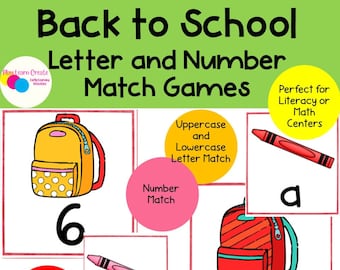 Back to School Spiele, Back to School Kindergarten, Back to school Vorschule, druckbare Zentren