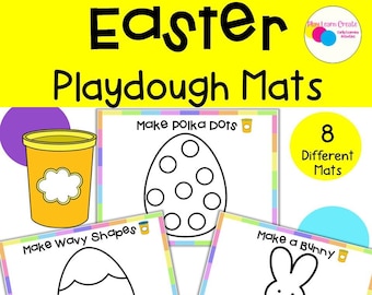 Easter Playdough Mats, Bunny Playdough Mats, easter Playdough Activities, Preschool Easter Actvities