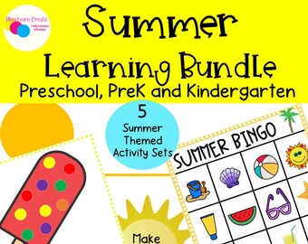 Summer Learning Activities for Preschool, Printable Summer Activities, Summer Learning Bundle
