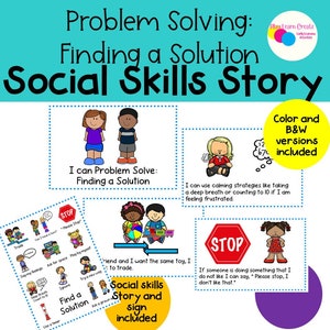 Problemlösungskonzepte, Geschichte sozialer Fähigkeiten, Lösungsfindung, Problemlösung für Vorschulalter, sozial emotionales Lernen,