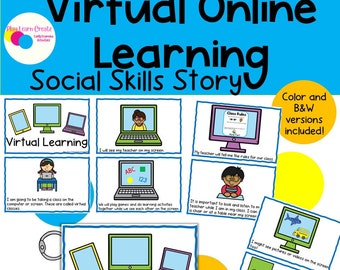 バーチャル学習、オンライン学習、遠隔学習ソーシャルスキルストーリー