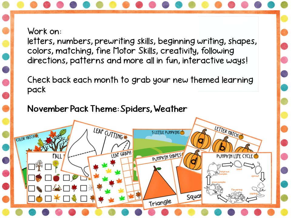 Preschool Learning Binder Homeschool Learning Binder - Etsy